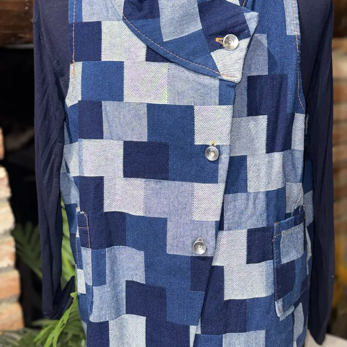 GILET PATCHWORK DENIM