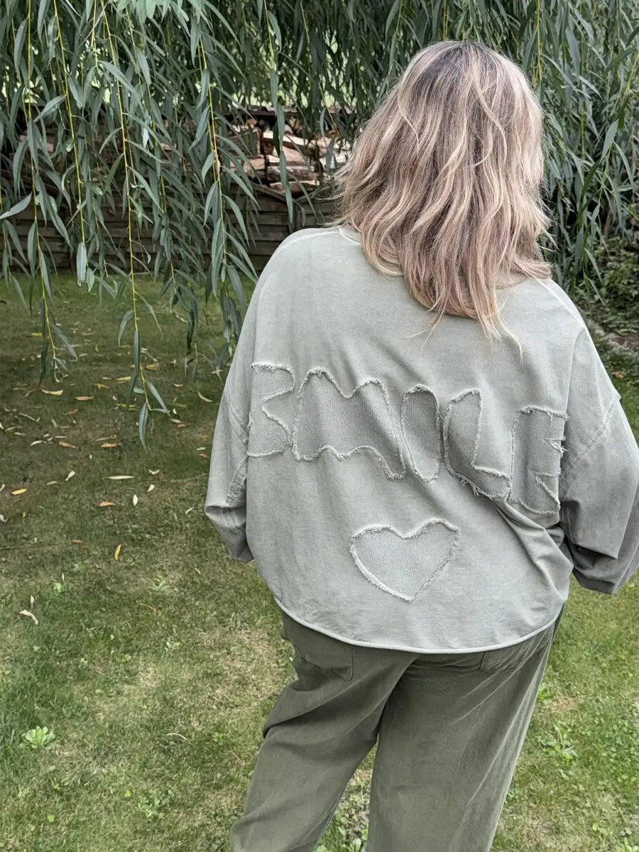 SWEAT OVERSIZE  DELAVE COTON "SMILE"